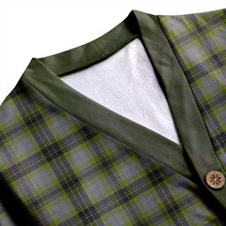 Scottish MacIver Modern Clan Crest Tartan V neck Knitted Fleece Cardigans