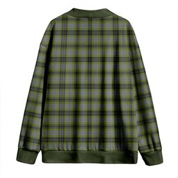 Scottish MacIver Modern Clan Crest Tartan V neck Knitted Fleece Cardigans