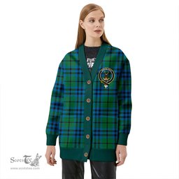 Scottish Keith (Marshall) Ancient Clan Crest Tartan V neck Knitted Fleece Cardigans
