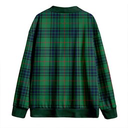 Scottish Lauder Modern Clan Crest Tartan V neck Knitted Fleece Cardigans