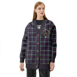 Scottish Lyon ((Liall/Lyall/Lyle) Weathered Clan Crest Tartan V neck Knitted Fleece Cardigans