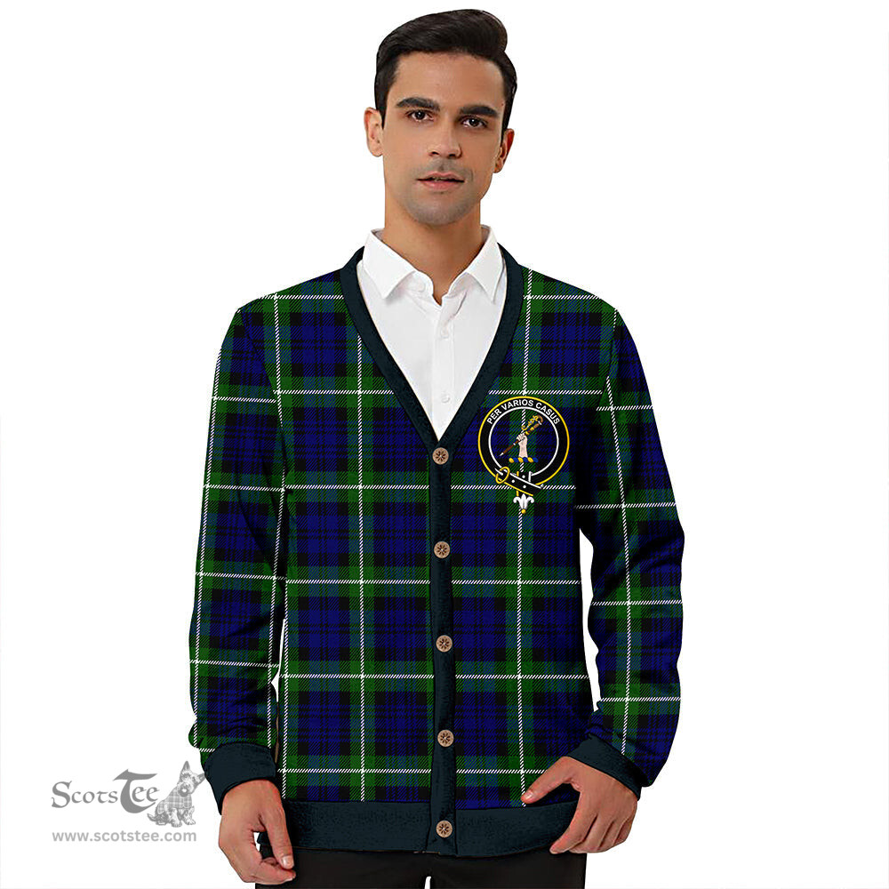 Scottish Lammie Clan Crest Tartan V neck Knitted Fleece Cardigans