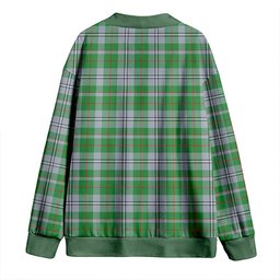 Scottish Irvine of Glentulchan Modern Clan Crest Tartan V neck Knitted Fleece Cardigans