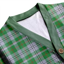 Scottish Irvine of Glentulchan Modern Clan Crest Tartan V neck Knitted Fleece Cardigans