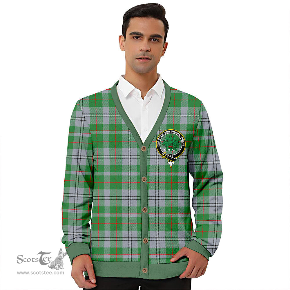 Scottish Irvine of Glentulchan Modern Clan Crest Tartan V neck Knitted Fleece Cardigans