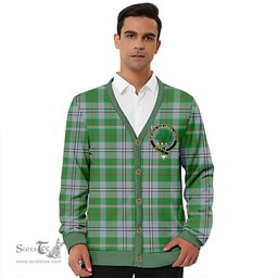 Scottish Irvine of Glentulchan Modern Clan Crest Tartan V neck Knitted Fleece Cardigans