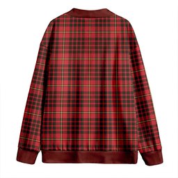 Scottish MacIan Weathered Clan Crest Tartan V neck Knitted Fleece Cardigans