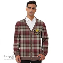 Scottish Little Dress Weathered Clan Crest Tartan V neck Knitted Fleece Cardigans