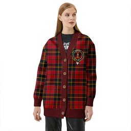 Scottish MacAlister of Skye Modern Clan Crest Tartan V neck Knitted Fleece Cardigans