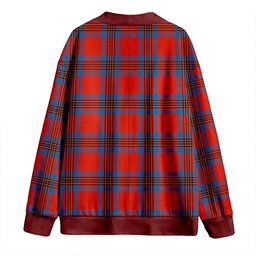 Scottish Leslie Ancient Clan Crest Tartan V neck Knitted Fleece Cardigans