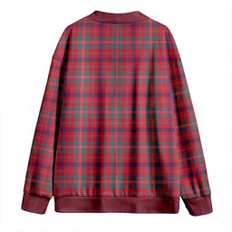 Scottish MacDonald of Glenaladale (Donald of Glenaladale) Weathered Clan Crest Tartan V neck Knitted Fleece Cardigans