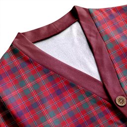 Scottish MacDonald of Glenaladale (Donald of Glenaladale) Weathered Clan Crest Tartan V neck Knitted Fleece Cardigans