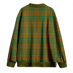 Scottish MacAlister of Glenbarr Hunting (MacAlister of Glenbarr; Hunting) Modern Clan Crest Tartan V neck Knitted Fleece Cardigans