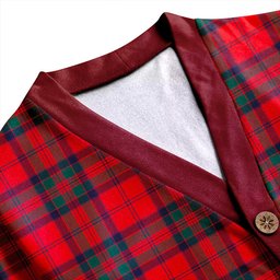 Scottish MacGillivray Modern Clan Crest Tartan V neck Knitted Fleece Cardigans