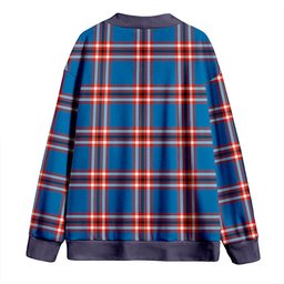 Scottish Laing of Archiestown (Lang of Archiestown) Ancient Clan Crest Tartan V neck Knitted Fleece Cardigans