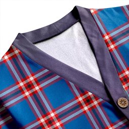 Scottish Laing of Archiestown (Lang of Archiestown) Ancient Clan Crest Tartan V neck Knitted Fleece Cardigans