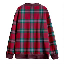 Scottish MacLaine of LochBuie (Cockburn) (MacLaine) Modern Clan Crest Tartan V neck Knitted Fleece Cardigans
