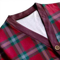 Scottish MacLaine of LochBuie (Cockburn) (MacLaine) Modern Clan Crest Tartan V neck Knitted Fleece Cardigans