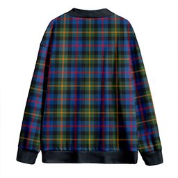 Scottish MacDonald of Borrodale (Donald Borrodale Historic) Modern Clan Crest Tartan V neck Knitted Fleece Cardigans