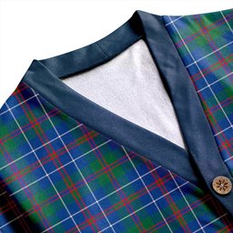Scottish MacHardy Modern Clan Crest Tartan V neck Knitted Fleece Cardigans