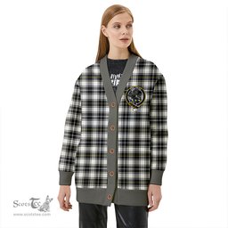 Scottish MacFie of Colonsay Dress (MacPhee of Colonsay Dress) Modern Clan Crest Tartan V neck Knitted Fleece Cardigans