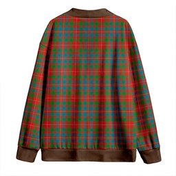 Scottish MacIntyre Ancient Clan Crest Tartan V neck Knitted Fleece Cardigans