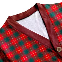 Scottish MacFie (MacPhee) Modern Clan Crest Tartan V neck Knitted Fleece Cardigans