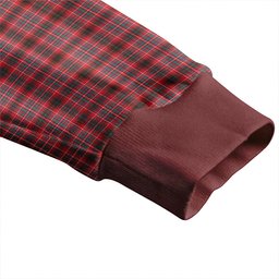 Scottish Innes Red Ancient Clan Crest Tartan V neck Knitted Fleece Cardigans