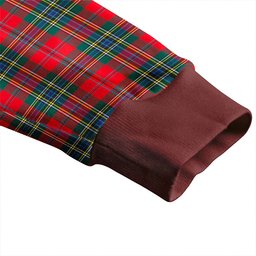 Scottish MacLean of Duart Modern Clan Crest Tartan V neck Knitted Fleece Cardigans