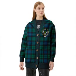 Scottish MacKirdy Modern Clan Crest Tartan V neck Knitted Fleece Cardigans