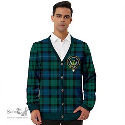 Scottish MacKirdy Modern Clan Crest Tartan V neck Knitted Fleece Cardigans