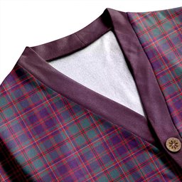 Scottish MacIntyre of Glenorchy Weathered Clan Crest Tartan V neck Knitted Fleece Cardigans