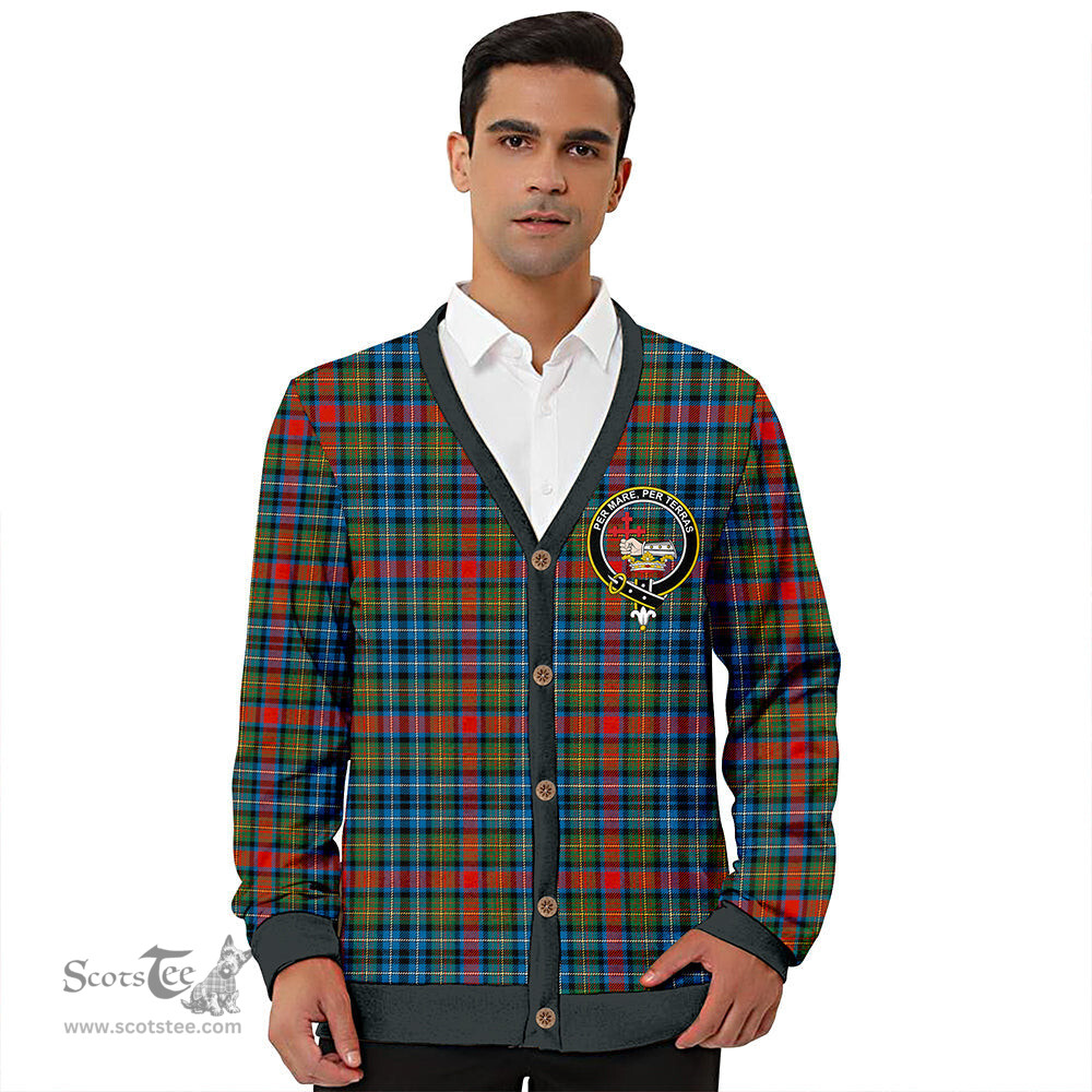 Scottish MacDonald of P.E. Island (Donald of P.E. Island) Ancient Clan Crest Tartan V neck Knitted Fleece Cardigans