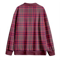 Scottish MacColl (MacCall) Weathered Clan Crest Tartan V neck Knitted Fleece Cardigans
