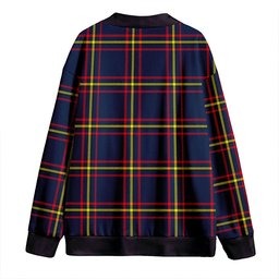 Scottish MacLaine of LochBuie Hunting (MacLaine) Modern Clan Crest Tartan V neck Knitted Fleece Cardigans