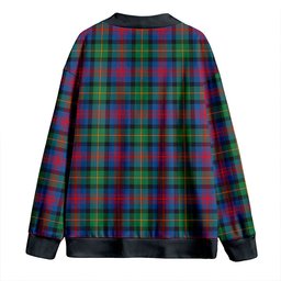 Scottish Logan Modern Clan Crest Tartan V neck Knitted Fleece Cardigans