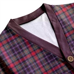 Scottish MacDonald of P.E. Island (Donald of P.E. Island) Weathered Clan Crest Tartan V neck Knitted Fleece Cardigans