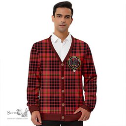 Scottish MacIan Ancient Clan Crest Tartan V neck Knitted Fleece Cardigans