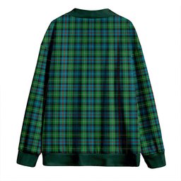 Scottish MacKenzie Ancient Clan Crest Tartan V neck Knitted Fleece Cardigans