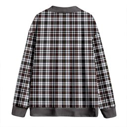 Scottish Little Arisaid Modern Clan Crest Tartan V neck Knitted Fleece Cardigans