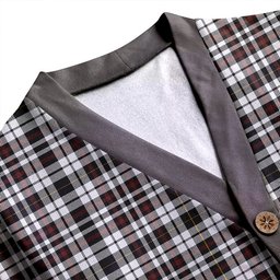Scottish Little Arisaid Modern Clan Crest Tartan V neck Knitted Fleece Cardigans