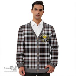 Scottish Little Arisaid Modern Clan Crest Tartan V neck Knitted Fleece Cardigans
