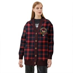 Scottish MacDonald Sir John A (Donald Sir John A) Modern Clan Crest Tartan V neck Knitted Fleece Cardigans