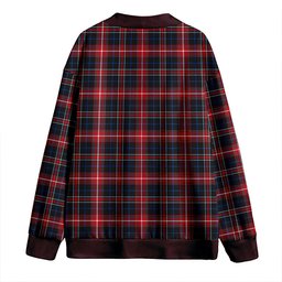 Scottish MacDonald Sir John A (Donald Sir John A) Modern Clan Crest Tartan V neck Knitted Fleece Cardigans