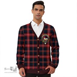 Scottish MacDonald Sir John A (Donald Sir John A) Modern Clan Crest Tartan V neck Knitted Fleece Cardigans