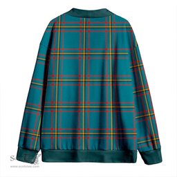Scottish MacLaine of LochBuie Hunting (MacLaine) Ancient Clan Crest Tartan V neck Knitted Fleece Cardigans