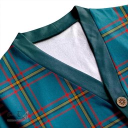 Scottish MacLaine of LochBuie Hunting (MacLaine) Ancient Clan Crest Tartan V neck Knitted Fleece Cardigans