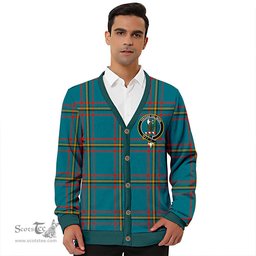 Scottish MacLaine of LochBuie Hunting (MacLaine) Ancient Clan Crest Tartan V neck Knitted Fleece Cardigans