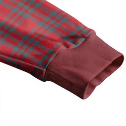 Scottish Livingstone Weathered Clan Crest Tartan V neck Knitted Fleece Cardigans