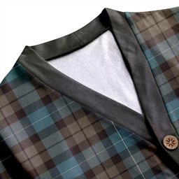 Scottish MacKirdy Weathered Clan Crest Tartan V neck Knitted Fleece Cardigans